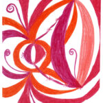 perle mayazeichen malerei Muluc roter Mond, erfurt malerei, malerei ölkreide, malerei pastellkreide,spirituelle