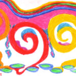 perle malerei Regenbogenfahrt, erfurt malerei, malerei ölkreide,spirituelle malerei