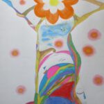 perle malerei,erfurt malerei, pastellkreide malerei, surrealistische malerei,poetischer surrealismus malerei erfurt perle,sonnenaufgang im bauch perle